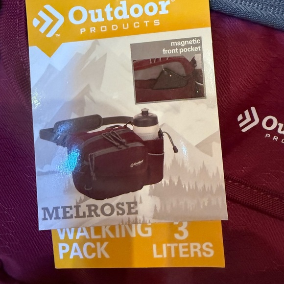 2/$30 NWT Outdoor Products Meltose  Burgundy Walking Pack - Picture 4 of 11